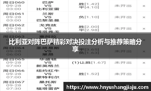 比利亚对阵巴萨精彩对决投注分析与推荐策略分享